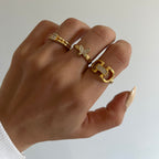 SPERREN CHAIN RING aus 925 Silber - Eleganter Ring - AURIME