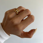 SPERREN CHAIN RING aus 925 Silber - Eleganter Ring - AURIME