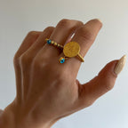 CEYREK RING MIT NAZAR aus 925 Silber - Eleganter Ring - AURIME