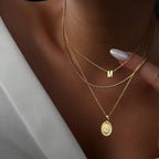 MINIMAL BUCHSTABEN HALSKETTE aus 925 Silber - Eleganter Halskette - AURIME