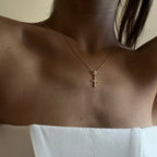 KREUZ ZIRKONIA HALSKETTE aus 925 Silber - Eleganter Halskette - AURIME