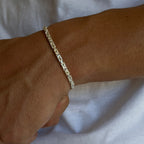 KÖNIGS ARMBAND 4 MM aus 925 Silber - Eleganter Armband - AURIME