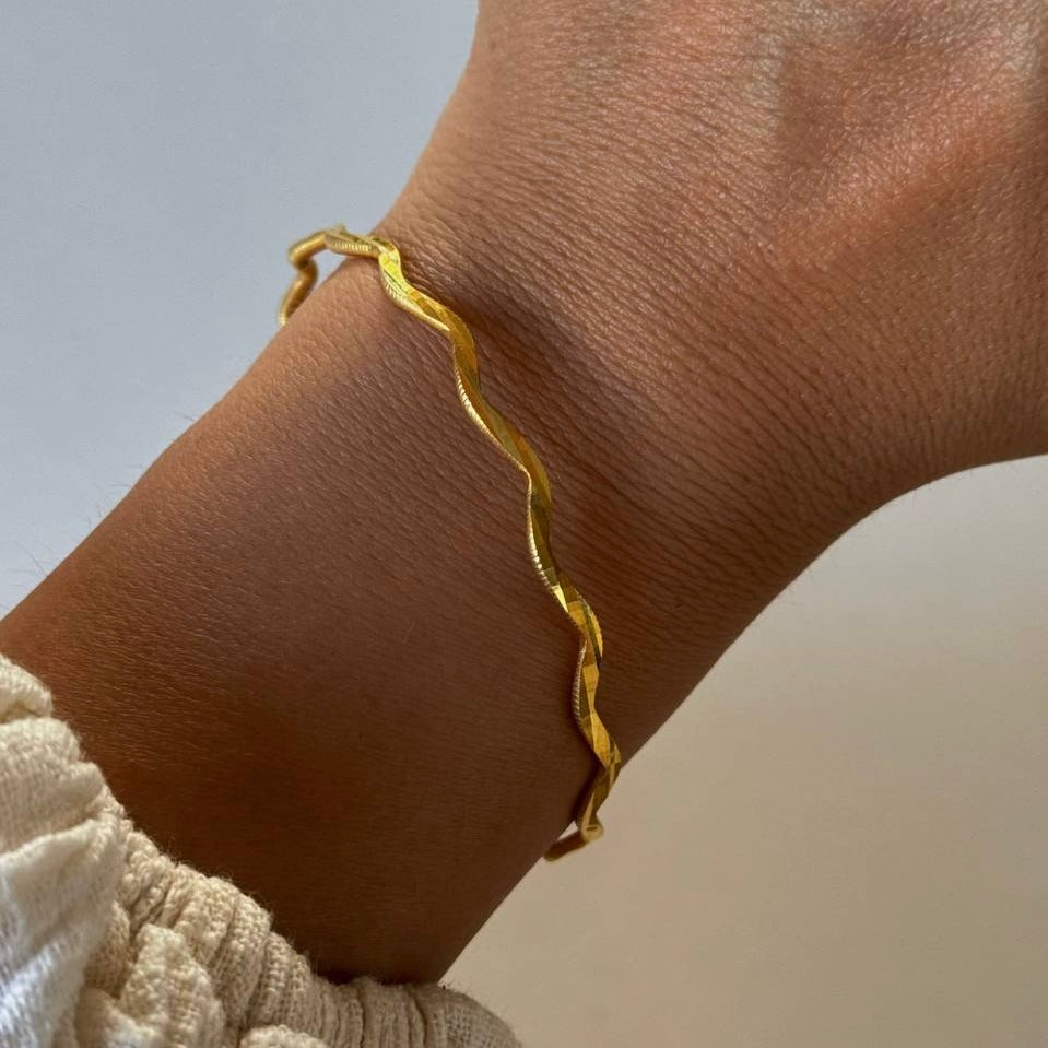 ZIKZAK AJDA ARMREIFEN aus 925 Silber - Hochwertiger Schmuck - AURIME