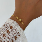MINI STEIN GOURMET NAMENSARMBAND aus 925 Silber - Eleganter Armband - AURIME