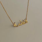 MINI STEIN ARABISCHE NAMENSKETTE aus 925 Silber - Eleganter Halskette - AURIME