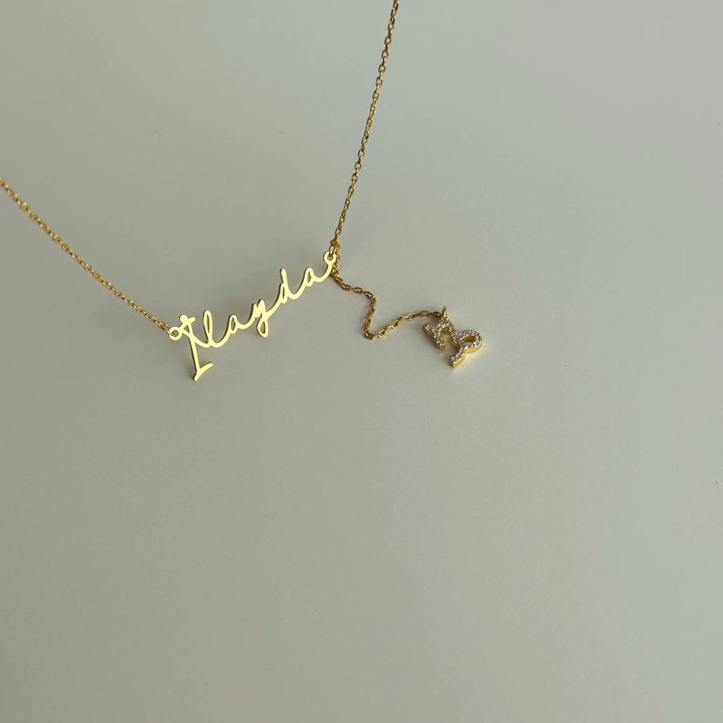 NAMENSKETTE MIT HÄNGEND STERNZEICHEN | 925 SILBER