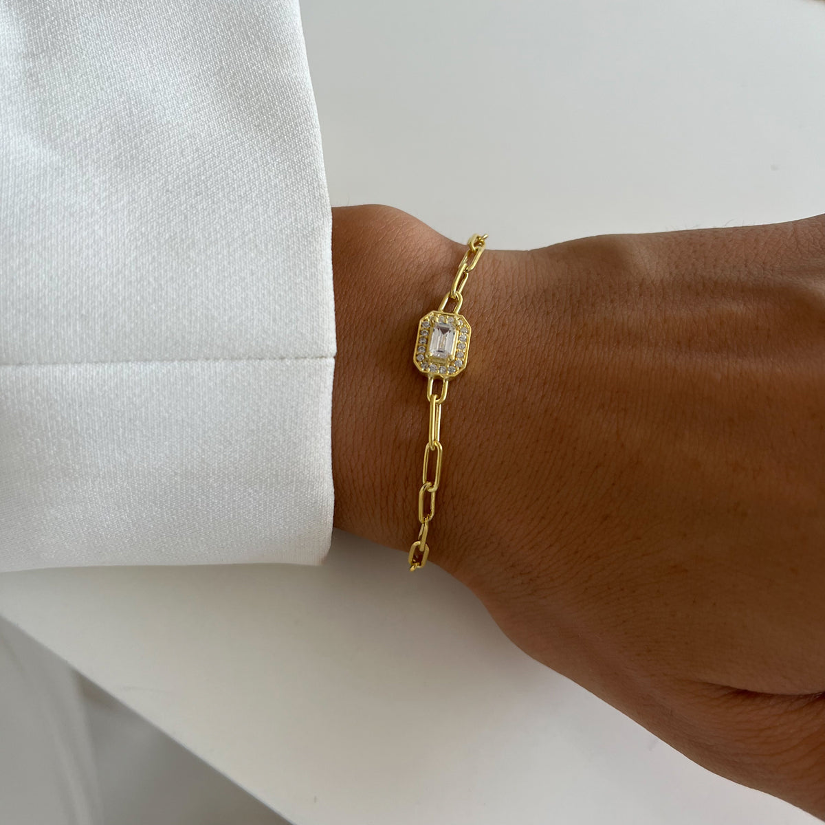 BAGUETTE ARMKETTE aus 925 Silber - Eleganter Halskette - AURIME