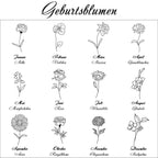 PERSONALISIERTE GEBURTSBLUMEN aus 925 Silber - Hochwertiger Schmuck - AURIME