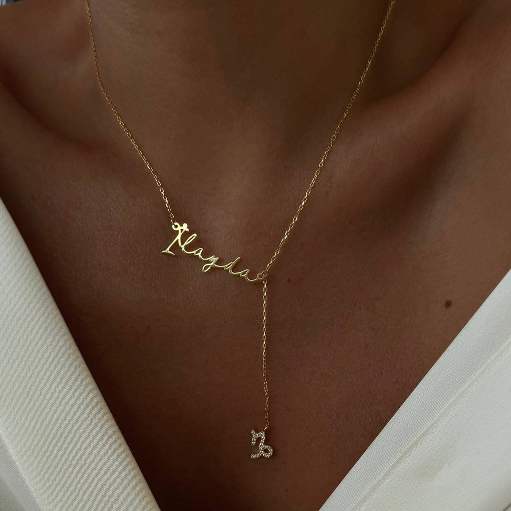 NAMENSKETTE MIT HÄNGEND STERNZEICHEN | 925 SILBER