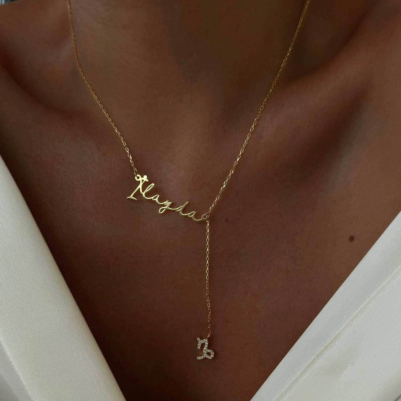 NAMENSKETTE MIT HÄNGEND STERNZEICHEN | 925 SILBER