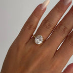 OVAL BIG STEIN RING aus 925 Silber - Eleganter Ring - AURIME