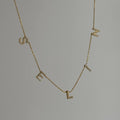 CHOCKER ZIRKON STEIN NAMENSKETTE | 925 SILBER
