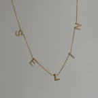CHOCKER ZIRKON STEIN NAMENSKETTE | 925 SILBER