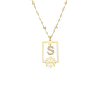 BUCHSTABENKETTE MIT BALL CHAIN aus 925 Silber - Eleganter Halskette - AURIME