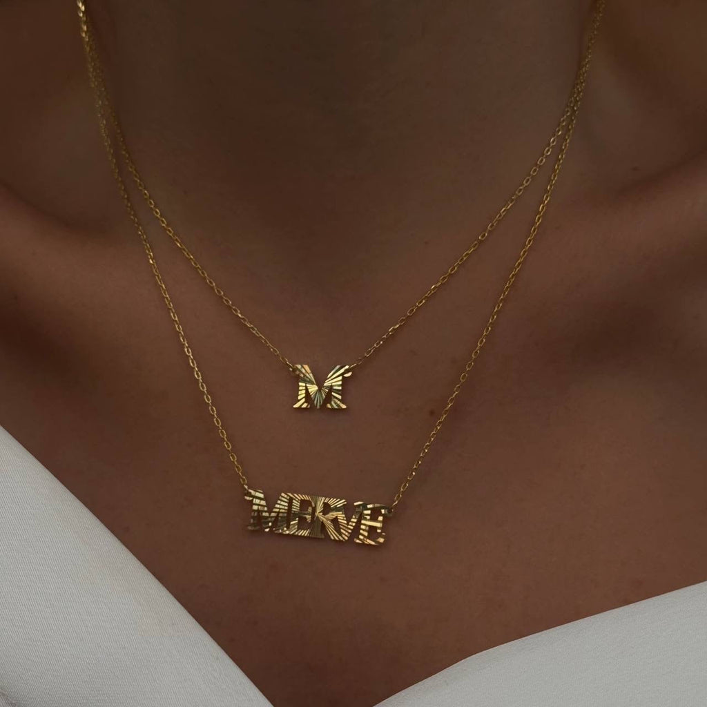 TREND NAMENSKETTE aus 925 Silber - Eleganter Halskette - AURIME