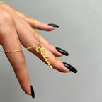 SIGNATUR SENKRECHTE NAMENSKETTE aus 925 Silber - Eleganter Halskette - AURIME