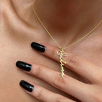 SIGNATUR SENKRECHTE NAMENSKETTE aus 925 Silber - Eleganter Halskette - AURIME