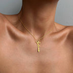 SIGNATUR SENKRECHTE NAMENSKETTE aus 925 Silber - Eleganter Halskette - AURIME