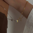MAGNETISCHE KLEE PARTNERARMBAND aus 925 Silber - Eleganter Armband - AURIME