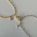 Magnetisches Klee Partnerarmband aus 925 Silber von AURIME, detaillierte Silberschmuck mit Klee-Motiv.