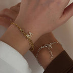 SWITCH BUCHSTABEN PARTNERARMBAND aus 925 Silber - Eleganter Armband - AURIME