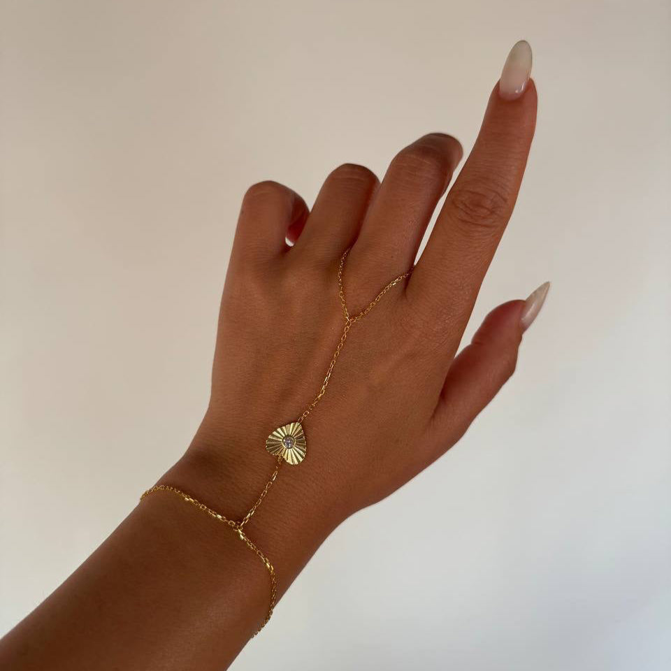 HEART STONE HANDKETTE aus 925 Silber - Eleganter Halskette - AURIME