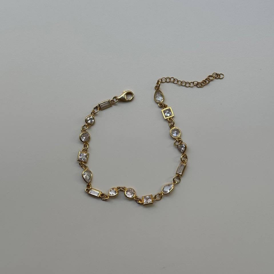 SOMMERARMBAND AUS WEISSEM ZIRKONSTEIN aus 925 Silber - Eleganter Armband - AURIME