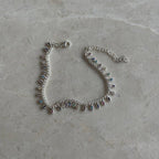 MINI FARBIGES ZIRKONSTEIN | TROPFENARMBAND | 925 SILBER