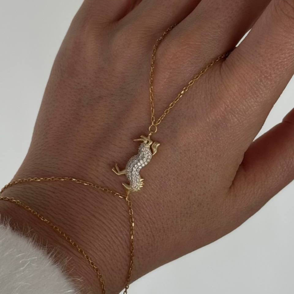 PFERD HANDKETTE aus 925 Silber - Eleganter Halskette - AURIME