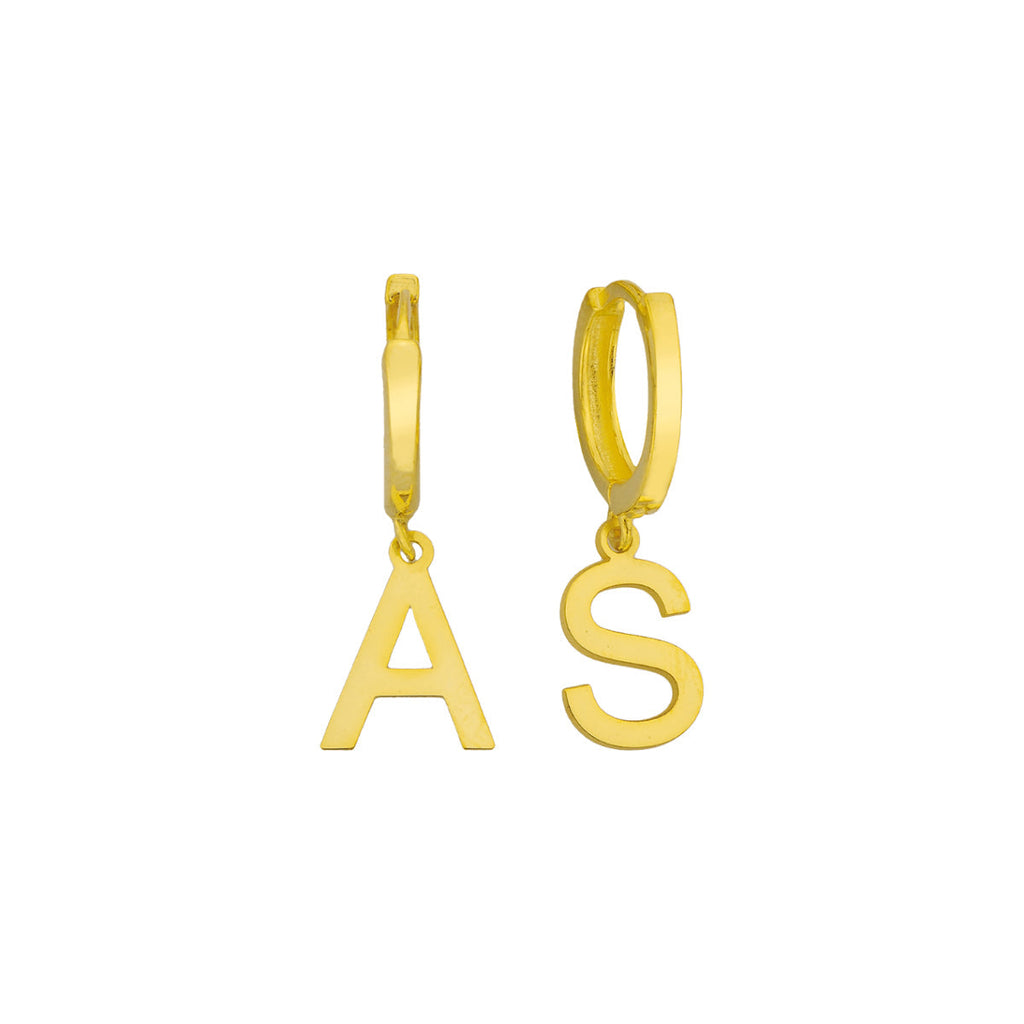 INITIAL MONO OHRRING aus 925 Silber - Eleganter Ohrringe - AURIME