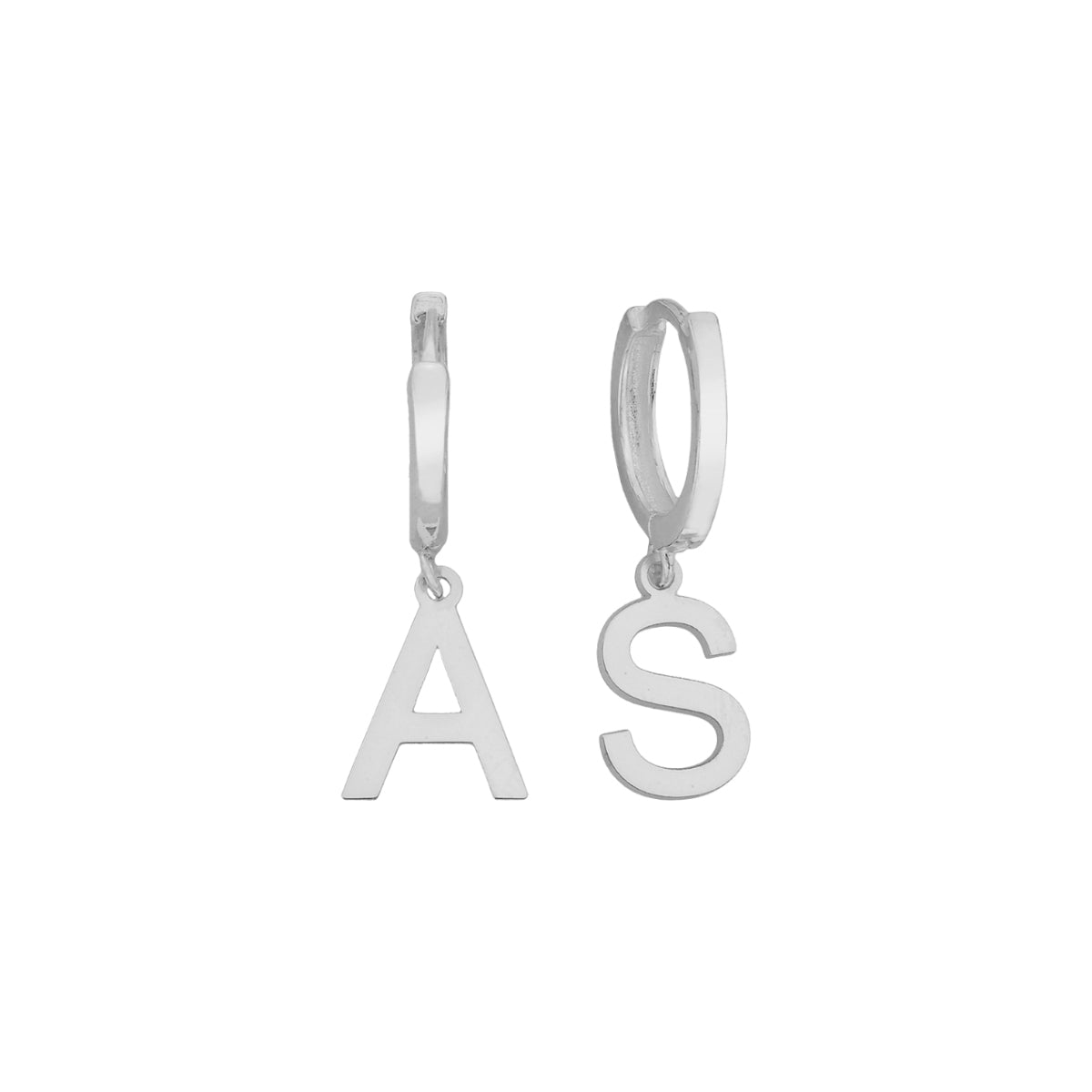 INITIAL MONO OHRRING aus 925 Silber - Eleganter Ohrringe - AURIME