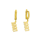 JAHRESZAHL GOTHIC OHRRING aus 925 Silber - Eleganter Ohrringe - AURIME