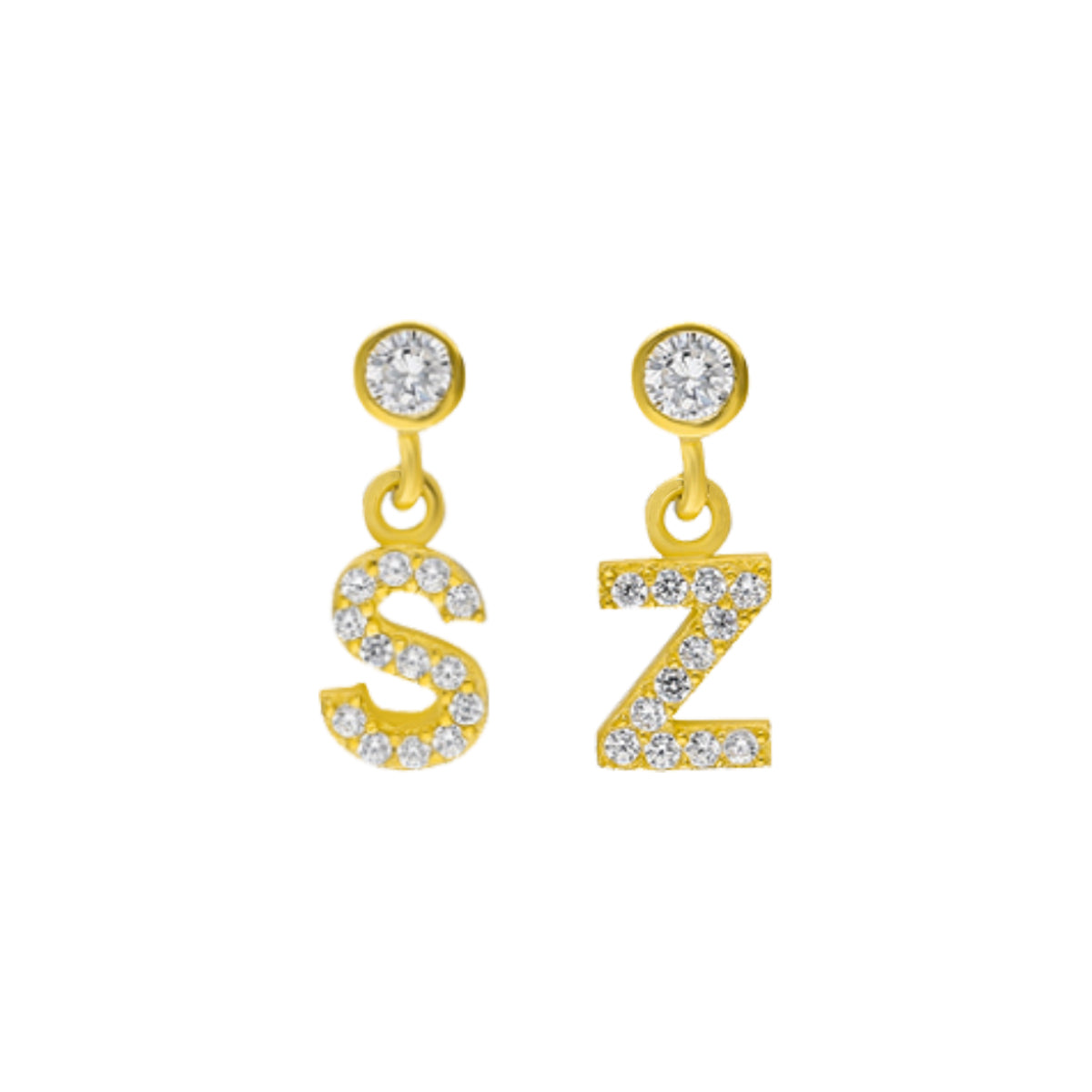 LETTER OHRRING aus 925 Silber - Eleganter Ohrringe - AURIME