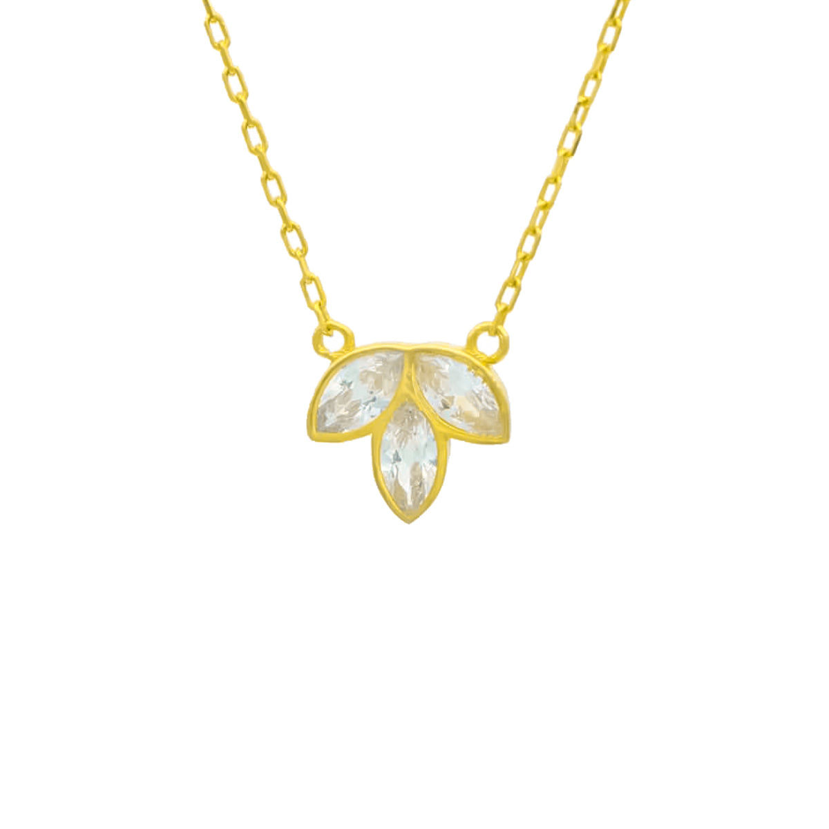 Silberne Lotus-Kette aus 925er Silber von AURIME, filigranes Schmuckstück mit Lotus-Design, auf weißem Hintergrund.
