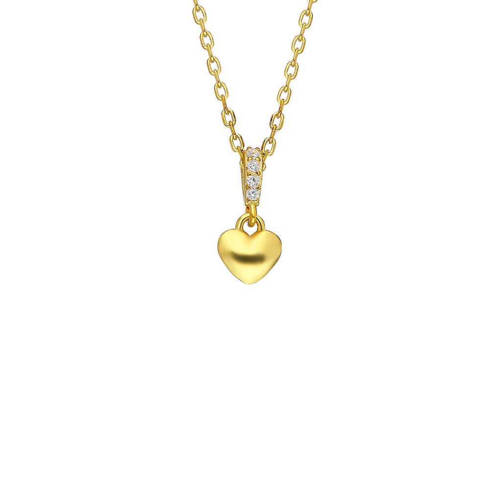MIYA HERZ HALSKETTE aus 925 Silber - Eleganter Halskette - AURIME