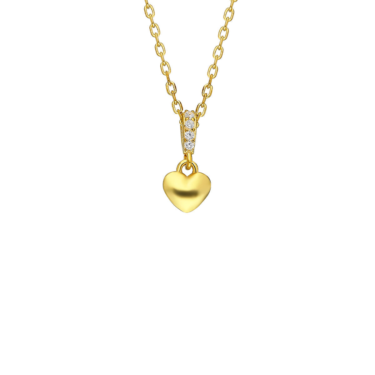MIYA HERZ HALSKETTE aus 925 Silber - Eleganter Halskette - AURIME