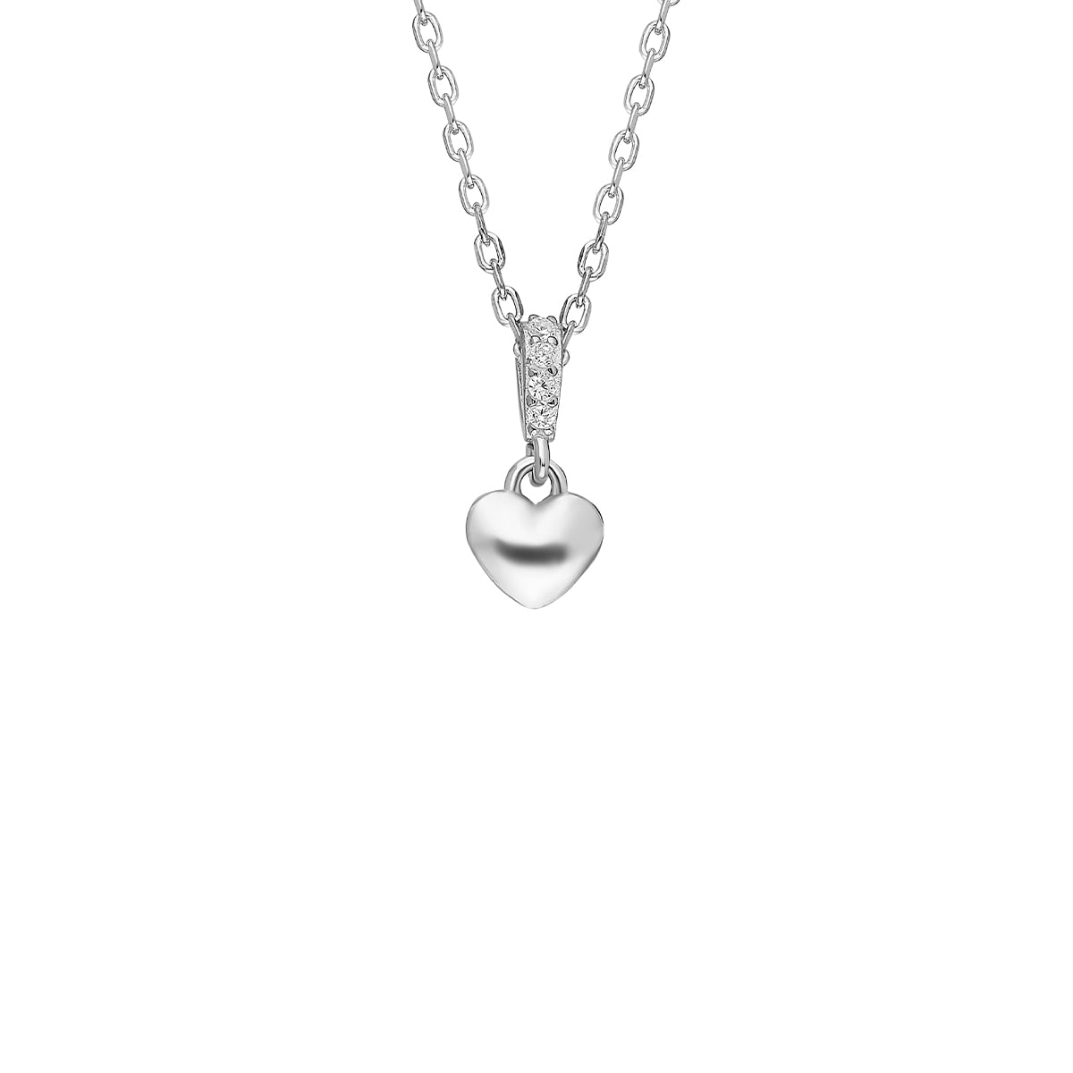 MIYA HERZ HALSKETTE aus 925 Silber - Eleganter Halskette - AURIME
