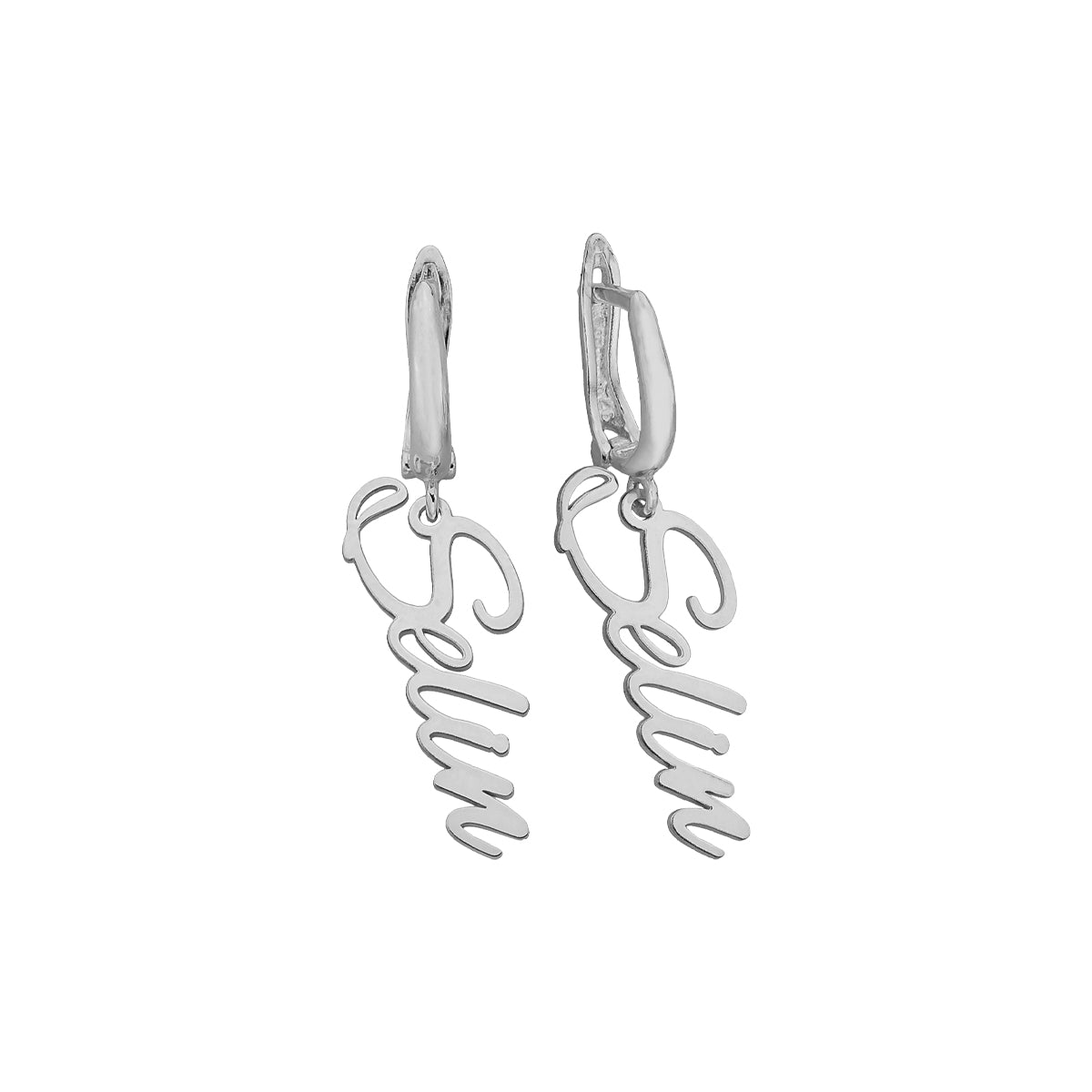 KLASSISCH HÄNGEND NAMENSOHRRING aus 925 Silber - Eleganter Ohrringe - AURIME