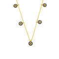 Goldene Nazar Choker 5er Kette aus 925 Silber von AURIME, elegantes Schmuckstück für den Hals.