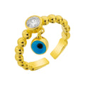 Silberner Nazar Stein Ring aus 925 Silber von AURIME mit einem auffälligen Schutzstein, detailreiche Handwerkskunst sichtbar