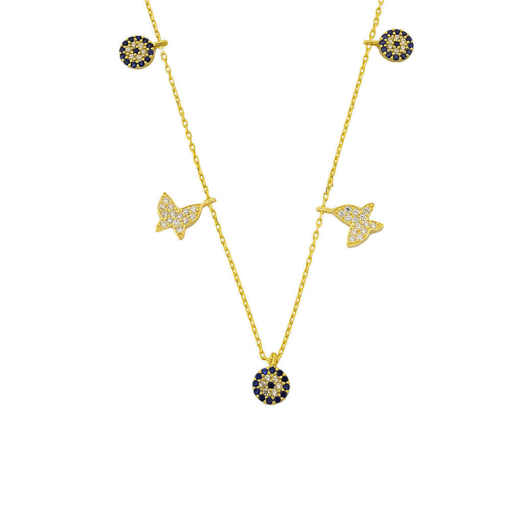 NAZAR X BUTTERFLY KETTE aus 925 Silber - Eleganter Halskette - AURIME