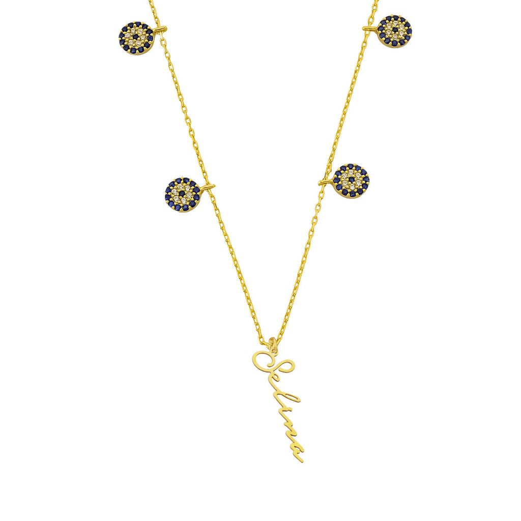 NAZAR X SIGNATUR KETTE aus 925 Silber - Eleganter Halskette - AURIME