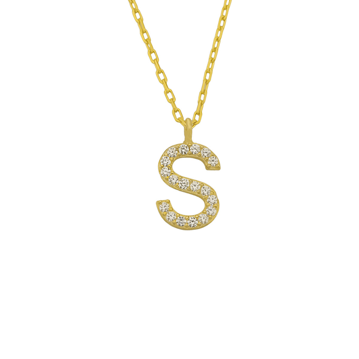 MINI ONE LETTER KETTE aus 925 Silber - Eleganter Halskette - AURIME
