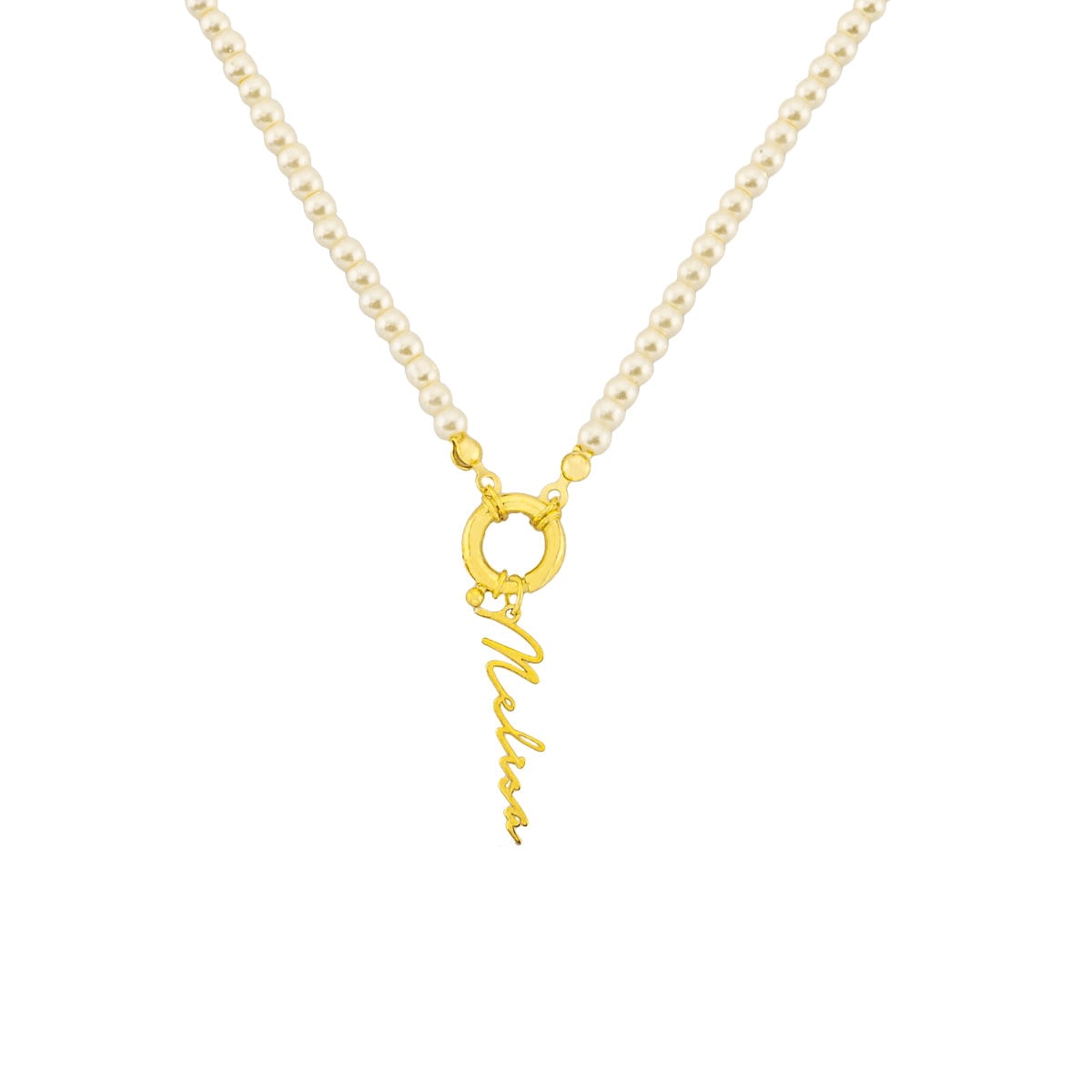 PEARL CHAIN SIGNATUR NAMENSKETTE aus 925 Silber - Eleganter Halskette - AURIME