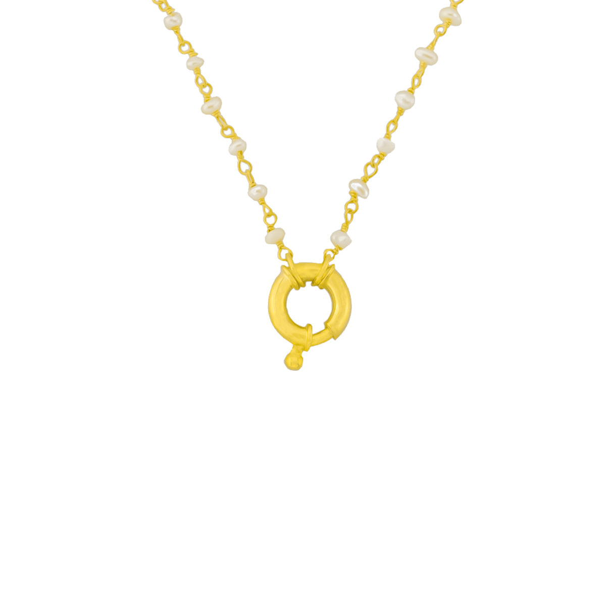 PERLEN CHAIN HALSKETTE aus 925 Silber - Eleganter Halskette - AURIME