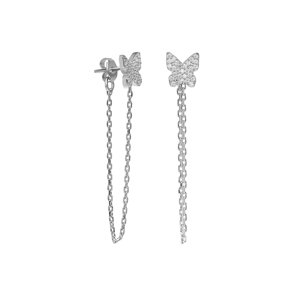 HÄNGEND SCHMETTERLING OHRRING aus 925 Silber - Eleganter Ohrringe - AURIME