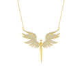 Silberne Schutzengels-Kette Trust von AURIME, filigrane Schmuckkette mit Engelsanhänger aus 925 Silber, elegantes Accessoire