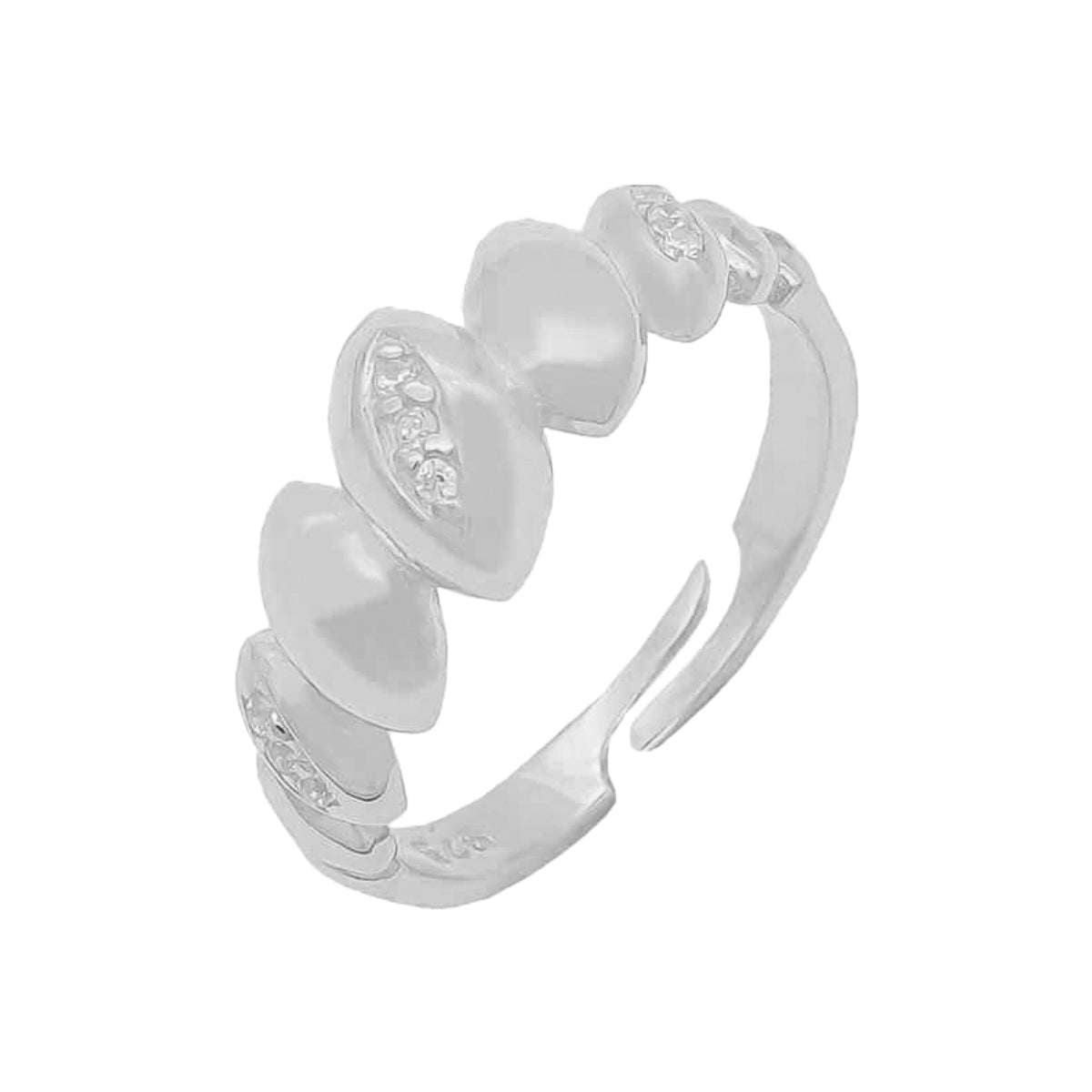 SHELL DESIGN ZIRKONIA RING aus 925 Silber - Eleganter Ring - AURIME