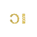 Silber Ohr-Cuff von AURIME, SHU EAR CUFF aus 925er Silber, detailreiche Schmuckstück für das Ohr, seitliche Ansicht
