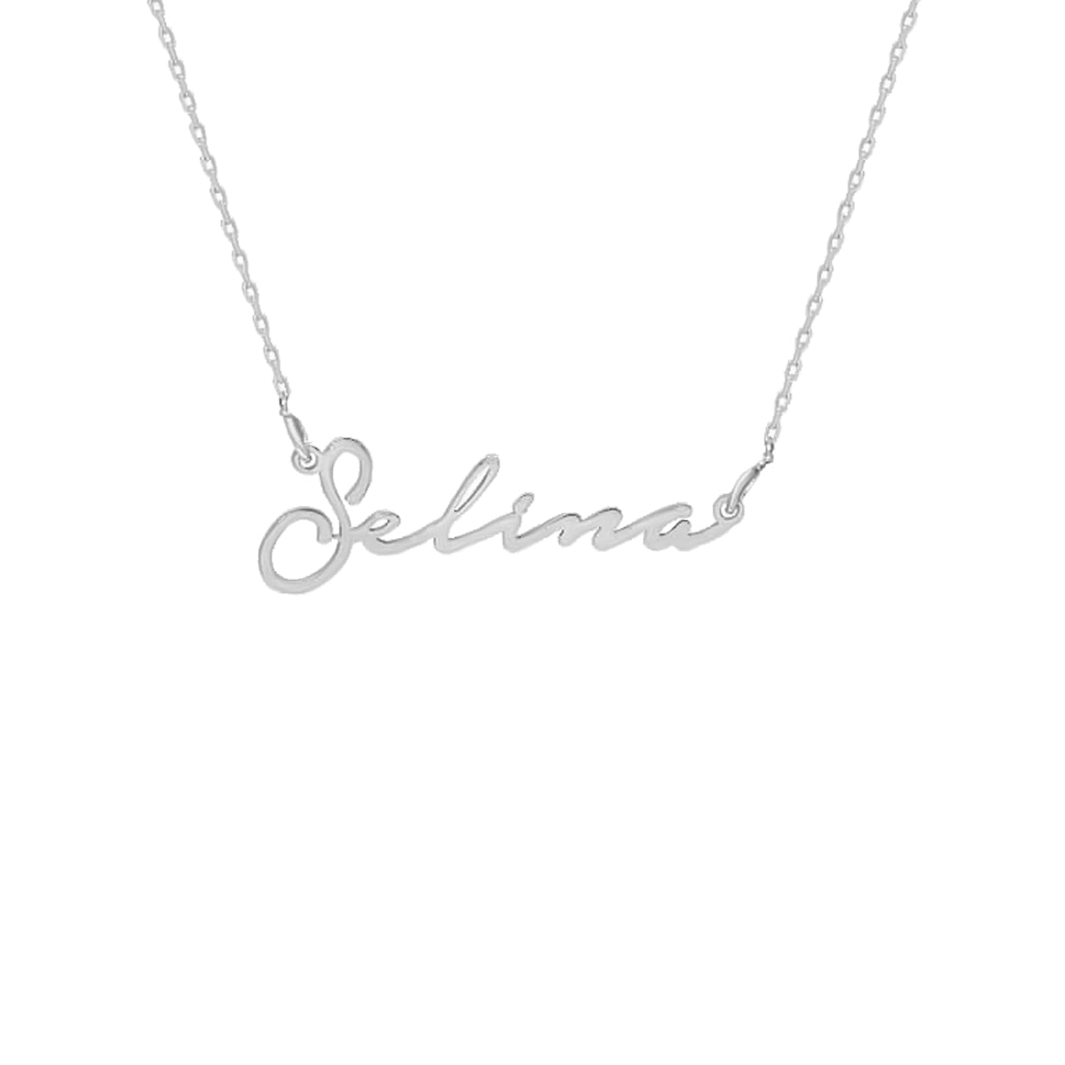 SIGNATUR KETTE WAAGERECHT aus 925 Silber - Eleganter Halskette - AURIME